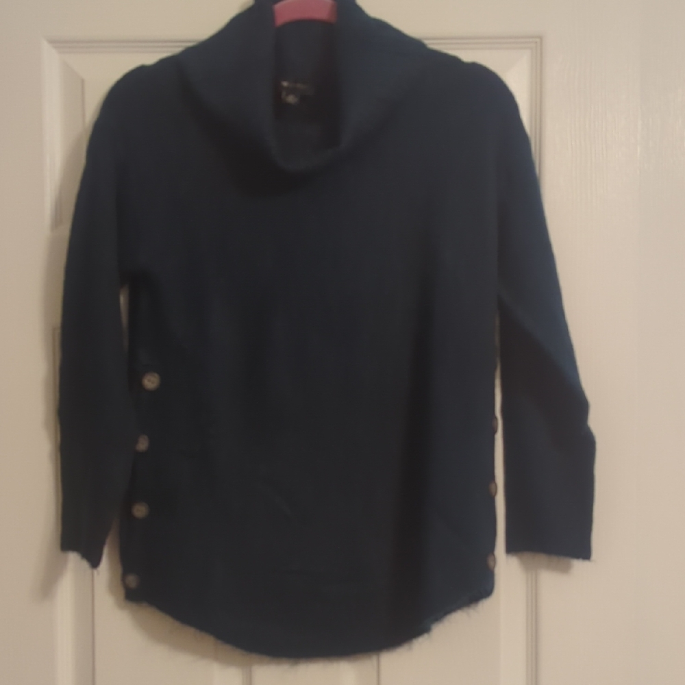 AB Studio Dark Teal Cowl Neck Sweater
